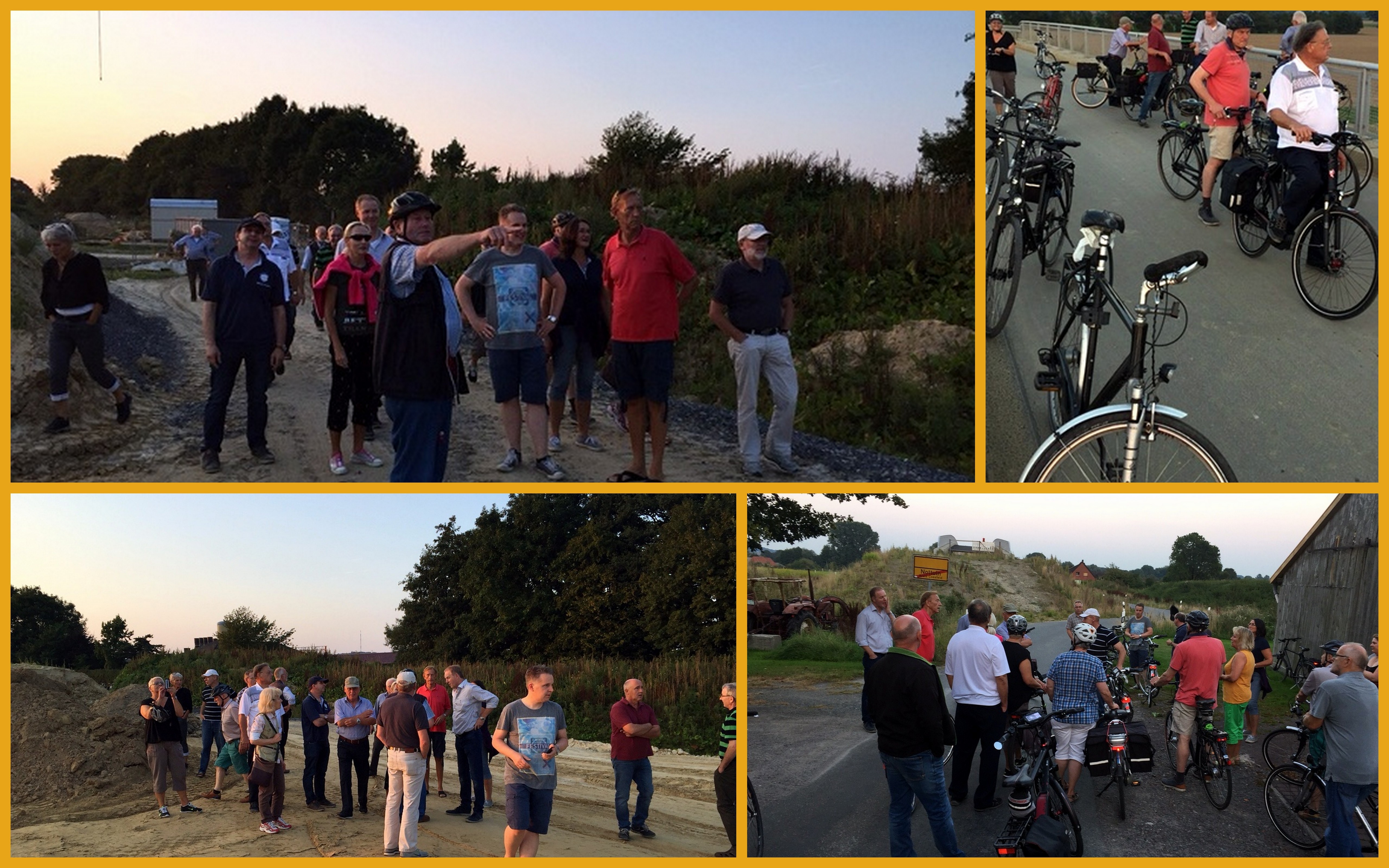 Die Teilnehmer der CDU-Fahrradtour informierten sich über den gegenwärtigen Stand der neuen Umgehungsstraße.